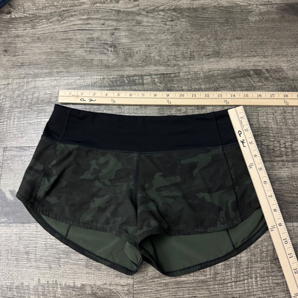 Lululemon Speed Up Low-Rise Short Camo Athletic Running Size 6 - Picture 3 of 7
